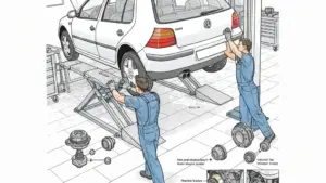 VW Golf IV zamjena stražnjih ležajeva